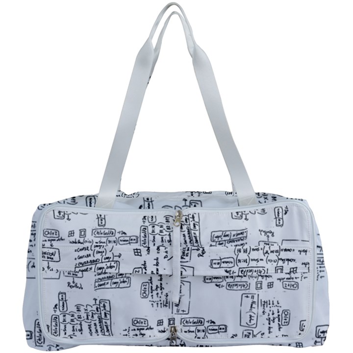 Blackboard Algorithms Black and White Pattern Multi Function Bag