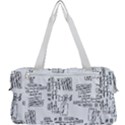 Blackboard Algorithms Black and White Pattern Multi Function Bag View2