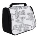 Blackboard Algorithms Black and White Pattern Full Print Travel Pouch (Small) View2