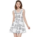 Blackboard Algorithms Black and White Pattern Inside Out Reversible Sleeveless Dress View1