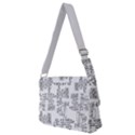 Blackboard Algorithms Black and White Pattern Full Print Messenger Bag (M) View2