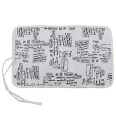 Blackboard Algorithms Black And White Pattern Pen Storage Case (s) by dflcprintsclothing