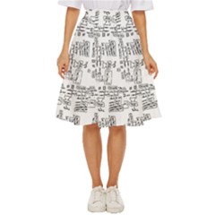 Blackboard Algorithms Black And White Pattern Classic Short Skirt by dflcprintsclothing