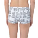 Blackboard Algorithms Black and White Pattern Reversible Boyleg Bikini Bottoms View2