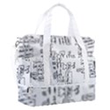 Blackboard Algorithms Black and White Pattern Sports Shoulder Bag with Shoes Compartment View1