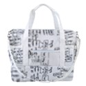 Blackboard Algorithms Black and White Pattern Sports Shoulder Bag with Shoes Compartment View2