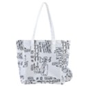 Blackboard Algorithms Black and White Pattern Everyday Shoulder Bag with Pouch Bag View2