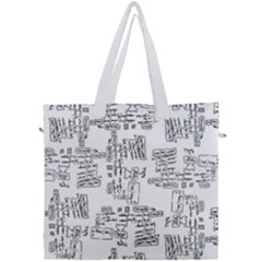 Blackboard Algorithms Black And White Pattern Canvas Travel Bag by dflcprintsclothing