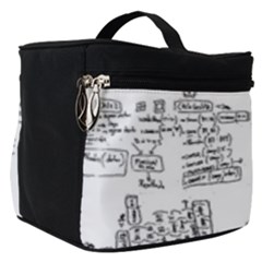 Blackboard Algorithms Black And White Pattern Make Up Travel Bag (small) by dflcprintsclothing