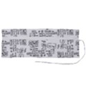 Blackboard Algorithms Black and White Pattern Roll Up Canvas Pencil Holder (M) View2