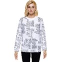 Blackboard Algorithms Black and White Pattern Hidden Pocket Sweatshirt View1