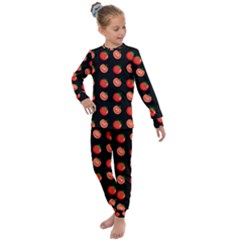 Tomato Pattern 19 Kids  Long Sleeve Set  by CocoBellKidsTV24