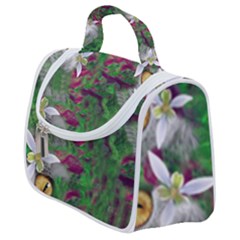 Illustrations Color Cat Flower Abstract Textures Satchel Handbag by anzea