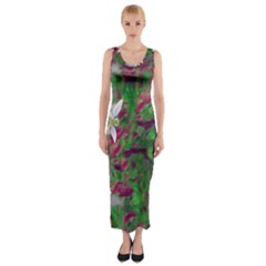 Illustrations Color Cat Flower Abstract Textures Fitted Maxi Dress by anzea