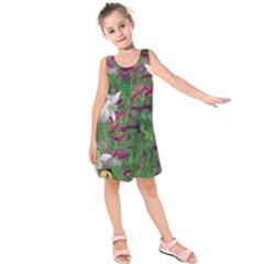 Illustrations Color Cat Flower Abstract Textures Kids  Sleeveless Dress by anzea