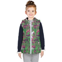 Illustrations Color Cat Flower Abstract Textures Kids  Hooded Puffer Vest