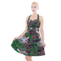 Illustrations Color Cat Flower Abstract Textures Halter Party Swing Dress  View1