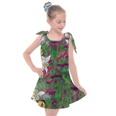 Illustrations Color Cat Flower Abstract Textures Kids  Tie Up Tunic Dress by anzea