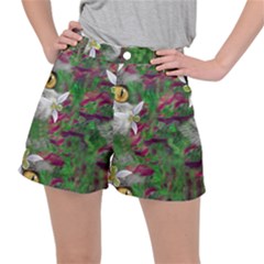 Illustrations Color Cat Flower Abstract Textures Women s Ripstop Shorts