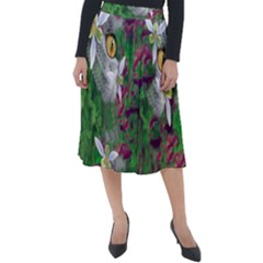 Illustrations Color Cat Flower Abstract Textures Classic Velour Midi Skirt  by anzea