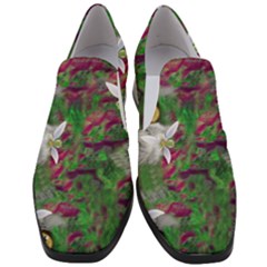 Illustrations Color Cat Flower Abstract Textures Women Slip On Heel Loafers