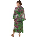 Illustrations Color Cat Flower Abstract Textures Maxi Kimono View2