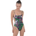 Illustrations Color Cat Flower Abstract Textures Tie Strap One Piece Swimsuit View1