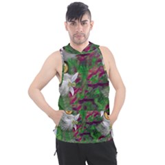 Illustrations Color Cat Flower Abstract Textures Men s Sleeveless Hoodie