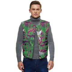 Illustrations Color Cat Flower Abstract Textures Men s Button Up Puffer Vest	