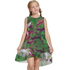 Illustrations Color Cat Flower Abstract Textures Kids  Frill Swing Dress by anzea