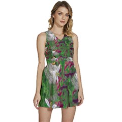 Illustrations Color Cat Flower Abstract Textures Sleeveless High Waist Mini Dress