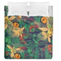 Illustrations Color Cat Flower Abstract Textures Orange Duvet Cover Double Side (Queen Size) View1