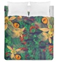 Illustrations Color Cat Flower Abstract Textures Orange Duvet Cover Double Side (Queen Size) View2