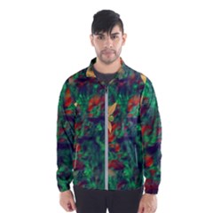 Illustrations Color Cat Flower Abstract Textures Orange Men s Windbreaker