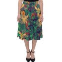 Illustrations Color Cat Flower Abstract Textures Orange Classic Midi Skirt View1