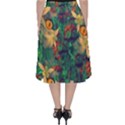 Illustrations Color Cat Flower Abstract Textures Orange Classic Midi Skirt View2