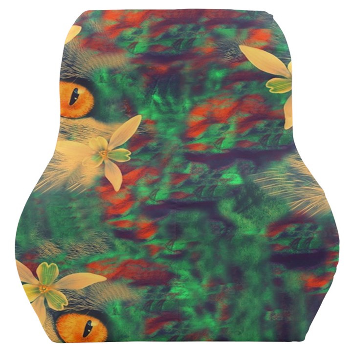 Illustrations Color Cat Flower Abstract Textures Orange Car Seat Back Cushion 