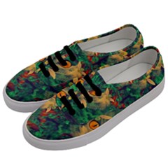 Illustrations Color Cat Flower Abstract Textures Orange Men s Classic Low Top Sneakers by anzea