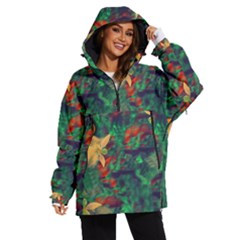 Illustrations Color Cat Flower Abstract Textures Orange Women s Ski And Snowboard Waterproof Breathable Jacket