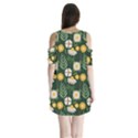 Flower Green Pattern Floral Shoulder Cutout Velvet One Piece View2