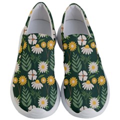 Flower Green Pattern Floral Women s Lightweight Slip Ons by anzea