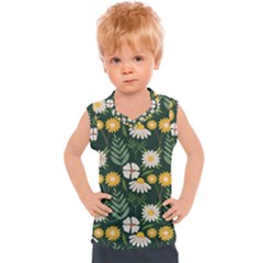 Flower Green Pattern Floral Kids  Sport Tank Top