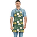 Flower Green Pattern Floral Kitchen Apron View1