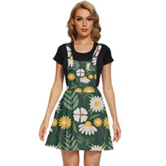 Flower Green Pattern Floral Apron Dress by anzea