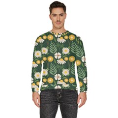 Flower Green Pattern Floral Men s Fleece Sweatshirt