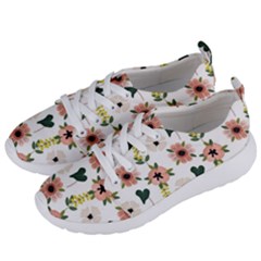 Flower White Pattern Floral Women s Lightweight Sports Shoes by anzea