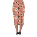 Flower Pink Brown Pattern Floral Midi Pencil Skirt View2