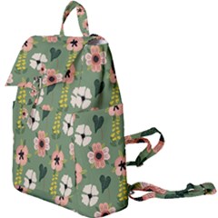 Flower Green Pink Pattern Floral Buckle Everyday Backpack