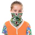 Flower Green Pink Pattern Floral Face Covering Bandana (Kids) View1