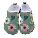 Flower Green Pink Pattern Floral Kids  Sock-Style Water Shoes View1